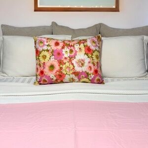 Vintage 60’s Quilted Floral Pillow Sham